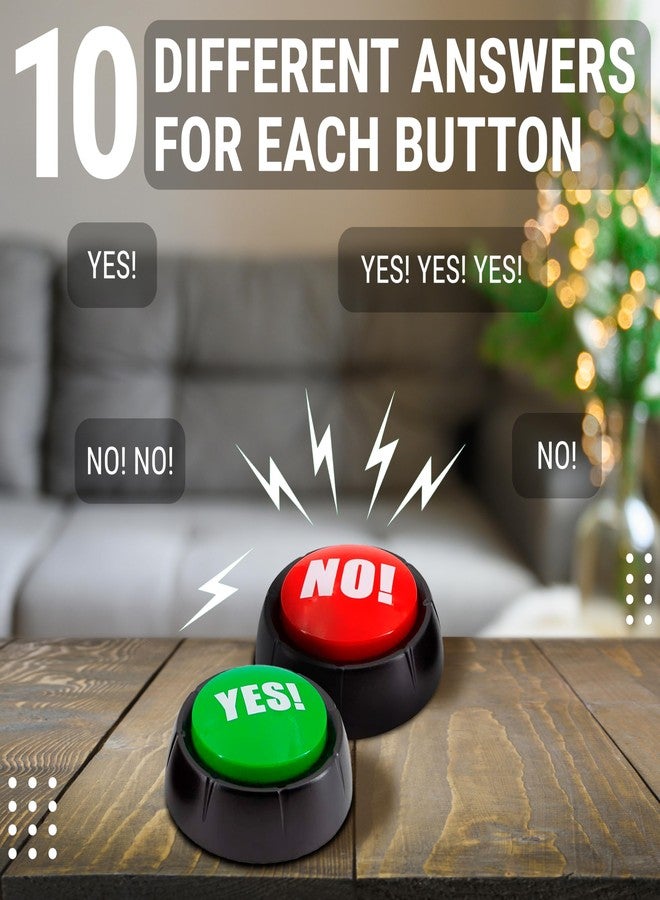 Granatan Yes Button and No Button with Sound, Answer Buzzers Set of 2 Buzzers for Game Show, Yes No Button, Gag Gifts - Image 3